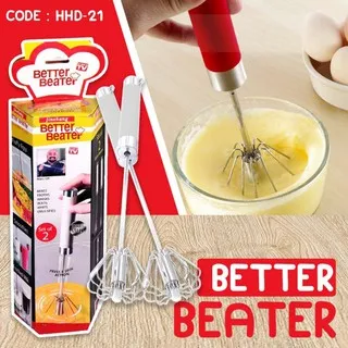 Better Beater Hand Mixer Otomatis (Manual)1 Set=2pcs (BETTER BEATER)