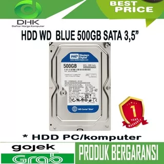HARDISK PC WDC 500GB SATA BLUE -GARANSI 1 THN