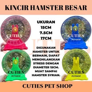 KINCIR HAMSTER BESAR 15CM / MAINAN HAMSTER / JOGGING WHEEL / AKSESORIS SYRIAN WINTER WHITE