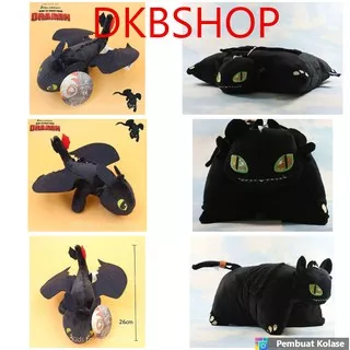 Boneka Toothless 25cm Bantal Toothless 45cm Boneka Naga Boneka How To Train Dragon Kece Abis