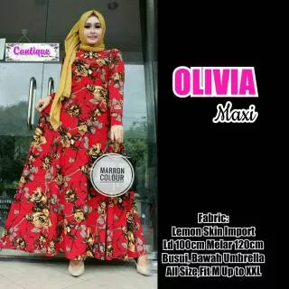 Olivia maxi by CANTIQUE dress bahan lemon skin ori dari solo