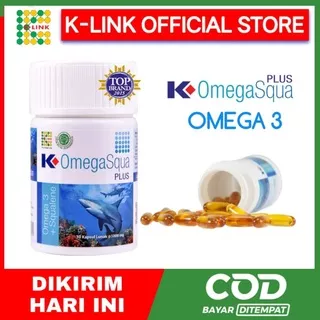 OMEGA 3 K LINK | OMEGA SQUA PLUS ORIGINAL K LINK | MINYAK IKAN OMEGA 3 KESEHATAN JANTUNG KOLESTROL.