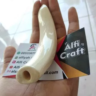 Pipa Tulang Iga Duyung Original Tulang Ikan Duyung Model Taring Asli Kristal By Alficraft