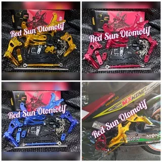 Step Underbone Depan Belakang Mx new King 135 150 Gold Merah Biru