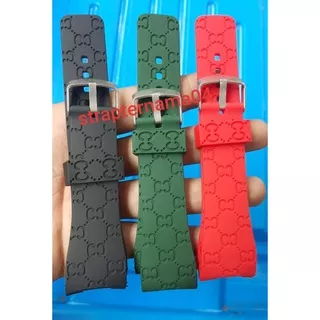 Strap tali jam tangan Gucci rubber soft tali jam Gucci