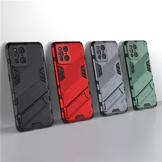 OPPO Find X3 Pro Phone Case OPPO Find X3 Casing Punk Kickstand Back Armor Hard Cover