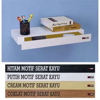 Ambalan Laci Melayang 60 x 20 x 5.5 cm Merk KINBAR Rak Dinding Storage Floating Shelf Hidden