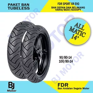 Ban Depan Belakang Tubeless Tubles Matic Beat Vario 90/80-14 100/80-14 Fdr Sport Xr Evo