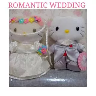 boneka hello kitty couple romantic wedding