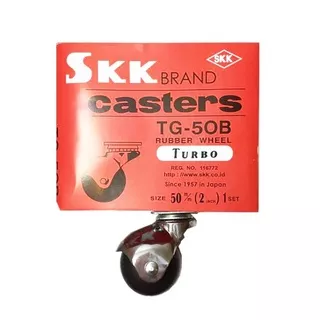 Roda Caster Karet Bulat Hitam - SKK TG50B - 50mm 2 1 set isi 4 pcs