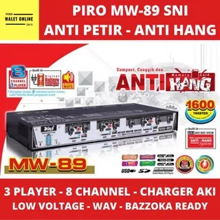 AMPLIFIER WALET PIRO MW 89 PLAYER POWER AMPLI MW89 SNI ANTI PETIR ANTI HANG