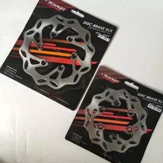 piringan cakram scarlet racing set depan belakang standar variasi klx 150 disk set klx 150 scarlet