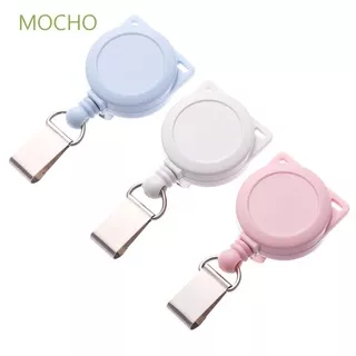 MOCHO Name Tag Card ID Badge Holder Frosted Lanyard Clip Badge Reel Clip Pull ID Lanyard Retractable Office Supplies Fashion School Supplies Badge Holder Clip/Multicolor