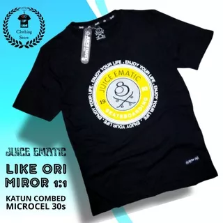 JUICE EMATIC BAJU T SHIRT KAOS SURFING PRIA LIKE ORI MIROR 1:1 KATUN COMBED 30s MICROCEL