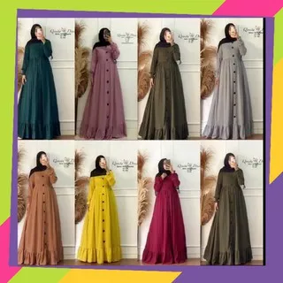 COD BAJU GAMIS WANITA DEWASA TERBARU KEKINIAN ALESHA SYAR`I POLOS LEMON SKIN / PLAIN MAXY MURAH TEBAL MELAR ADEM POPULER