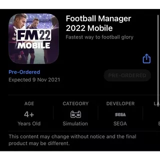 FOOTBALL MANAGER MOBILE 2022 IOS (IPHONE & IPAD)