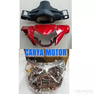 Batok depan belakang Vega ZR merah + lampu / kepala Vega ZR / pala Yamaha Vega ZR