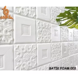 Wallpaper BATIK 3D Foam Wallpaper Stiker Dinding Plafon Motif Batik