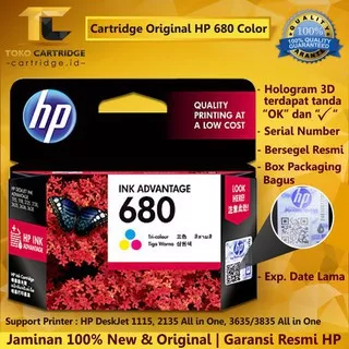  Cartridge Tinta HP Original ASLI 680 678 682 704 703 802 803 46 Original Black Color Ori Black Color Hitam Warna ORIGINAL Printer HP Deskjet 1115 1112 2135 3635 4675 2335 2336 2337 2775 2776 1000 1010 1050 2050 2000 2010 k209A 3050 1515 1510 2131 2132