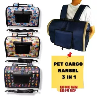 Tas kucing Pet cargo ransel 3 in 1 pet carrier tas hewan ransel anjing reptil musang kelinci  2 in 1 tas kucing astronot transparan gendong jinjing selempang