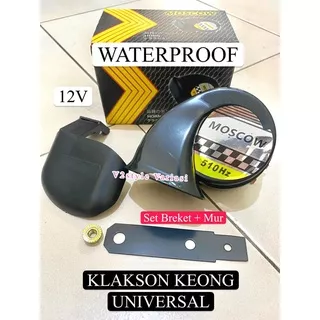 KLAKSON KEONG SINGLE TONE 12V BEAT VARIO MIO GENIO SCOOPY WATERPROOF ANTI AIR KLAKSON MOBIL MOTOR SINGLE HORN Nmax Pcx VARIO Revo Supra Sonic Mio Xeon Jupiter Maxi Lexi Aerox Xride Fino Soul Freego  R25 KLX Crf Trail Genio Cros Vixion Byson Forza Scorpio