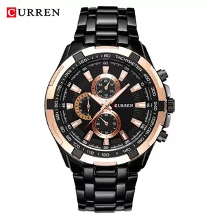 CURREN 8023 Jam Tangan Pria Analog Stainless Steel Chronograph Tidak Aktif ALL-TIME CURRENOS