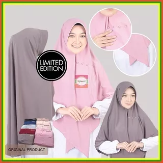 Jilbab Jersey Panjang Terbaru Mode Khimar Syari Jumbo Pet Antem Original Hias Sewaroski Premium Murah