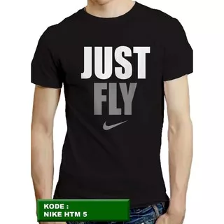 BAJU KAOS T-SHIRT DISTRO KEREN PRIA WANITA JUST FLY BAHAN COTTON 30s