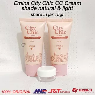 SHARE Emina City Chic CC Cream Natural & Light Color Changing Technology SPF 34 in jar