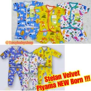 Velvel Piyama MICHU PICHU, Stelan piyama velvet baju tidur bayi New born