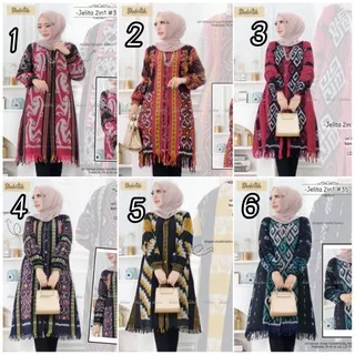 Tunik Tenun troso asli kancing depan Atasan Tenun cantik ld 110 tenun busui ori shabirah