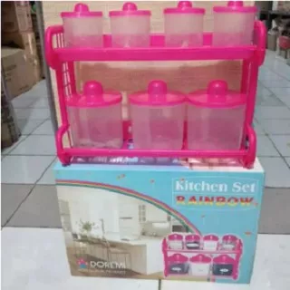 Tempat Wadah Bumbu Kitchen Set Doremi Rainbow