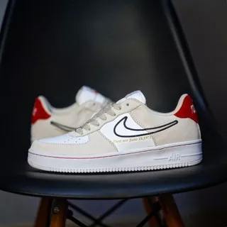 SALE BEST SELLER! NIKE AIR FORCE 1 `07 LV8 FIRST USE LIGHT STONE 100% ORIGINAL