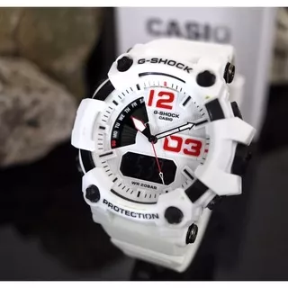 JAM TANGAN G SHOCK GWG-1000 GWA 1100 DOUBLE TIME RUBBER FULL WHITE PUTIH PALING LAKU [COD]