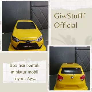 ( bisa request costum ) Tempat tissue Bentuk miniatur mobil Toyota Agya box tisu