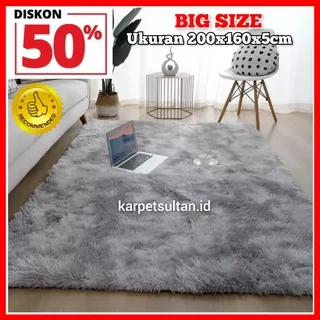 KARPET BULU LEMBUT DAN TEBAL UKURAN BIG SIZE 200x160x5cm / Karpet Bulu Murah / Karpet Lantai Bulu