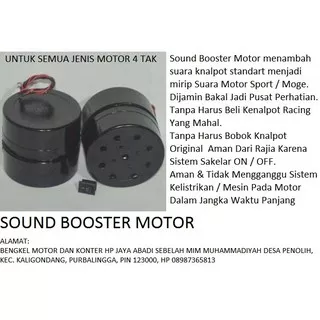 Speaker Sound Booster Motor Gede Suara Moge Ninja Yamaha Honda Suzuki / Spiker Soundbooster / Boster