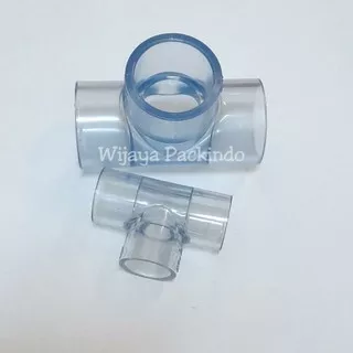 Sock Tee PVC 1 inch Bening / Tee PVC Clear 1 inch Transparan