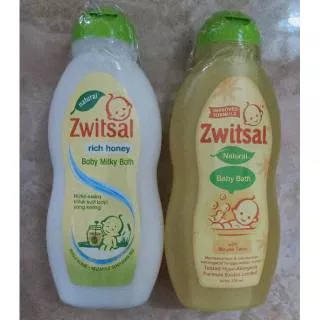 Zwitsal Natural Baby Bath Milk Honey dan Baby Bath with Minyak Telon 200ml