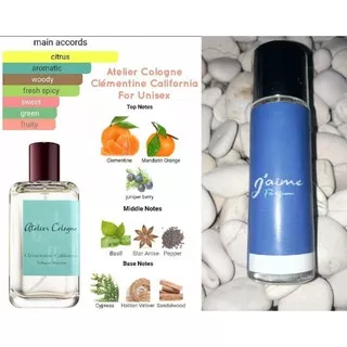J`aime Inspired Parfum Atelier Cologne Clementine California for Unisex 35ml