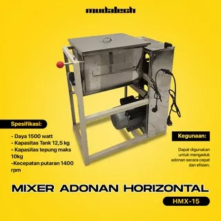 Horizontal Dough Mixer Mesin Pengaduk Adonan Mie HMX-15 Fomac