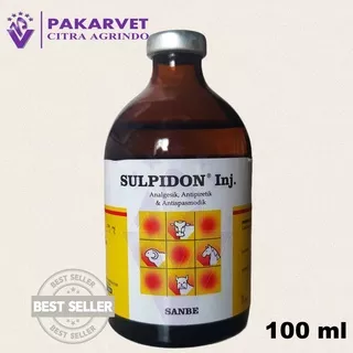 SULPIDON Inj 100ml Sanbe untuk menurunkan panas, menghilangkan rasa sakit, dan kolik