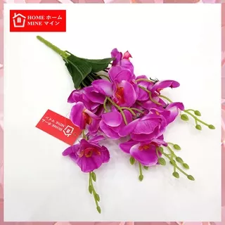 Homemine Bunga Anggrek Sintetis Anggrek Ungu Anggrek Hias Bunga Anggrek Palsu Anggrek Dekorasi Artificial Orchid