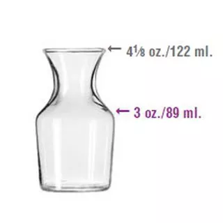Glass Decanter/ Carafe/ Cocktail Decanter/ Simple Syrup 89 - 122 ml/ model V60 - Libbey 718