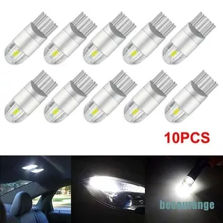 10 Pcs Lampu Bohlam Led T10 3030 2smd W5W 194 168 6w Warna Putih Untuk Interior