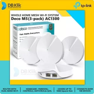 TP-Link DECO M5 AC1300 Whole Home Mesh Wi-Fi System (3-Pack)  DECO M5 