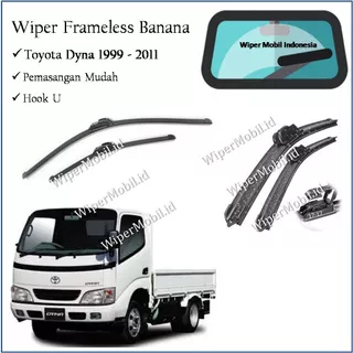 Wiper Kaca Toyota Truk Dyna 2000 2001 2002 2003 2004 2005 2006 2007 2008 2009 2010 2011 Frameless 