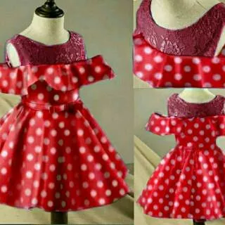 SABRINA DOROTY POLKA / gaun anak modis / dress anak cewek bagus murah