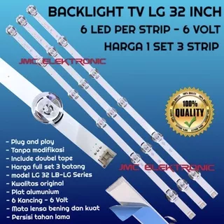 BACKLIGHT TV LED LG 32LB550 32LF550 32LB561 32LB550A 32LF550A 32LY340 32LX340 C 32LY340C 32LB 32LF LAMPU BL 32 INC 6K 6V