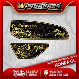 STRIPING STICKER DECAL HONDA GL 100 CUSTOM 1